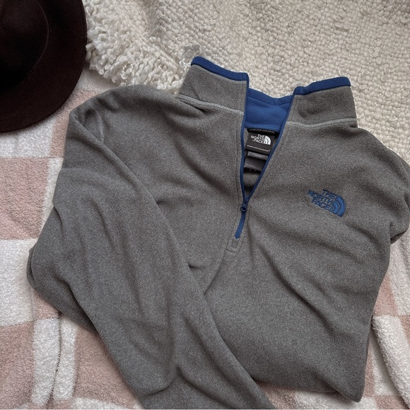 The North Face Other - The North Face Men’s half zip fleece pullover grey and blue size XL